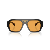 Versace Unisex Gb1 Orange Lens Sunglasses In Black