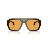 Versace Unisex Gb1 Orange Lens Sunglasses In Black