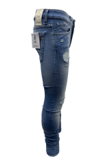 Vialli Mens Jingachi Zipper Fly Skinny Jeans In Light Blue