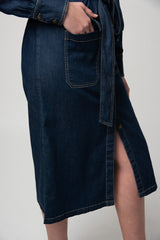 Polo Womens Lynn Denim Dress In Dark Wash