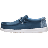 Hey Dude Mens Wally Heathered Knit Shoes In Dark Slate