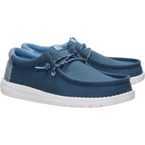 Hey Dude Mens Wally Heathered Knit Shoes In Dark Slate