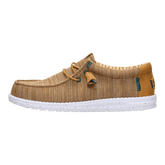 Hey Dude Mens Wally Stretch Mesh Shoes In Bone Brown