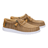 Hey Dude Mens Wally Stretch Mesh Shoes In Bone Brown