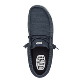 Hey Dude Mens Wally Stretch Mesh Shoes In Navy