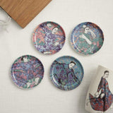 Carrol Boyes Dancing Girls Set Of 4 Rimmed Coasters In Blue