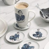 Carrol Boyes Indigo Girls Set Of 4 Rimmed Coasters In Blue