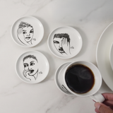Carrol Boyes Sketchbook Set Of 4 Rimmed Coasters In White