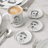 Carrol Boyes Sketchbook Set Of 4 Rimmed Coasters In White