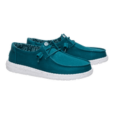 Hey Dude Womens Wendy Stretch Canvas Shoes Deep Teal