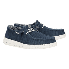 Hey Dude Womens Wendy Stretch Sox Shoes in Navy