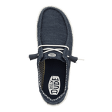 Hey Dude Womens Wendy Stretch Sox Shoes in Navy