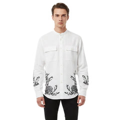 John Richmond Mens Babel Shirt In White
