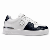 Vialli Mens Bayda Sneaker In White And Navy