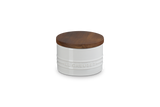 Le Creuset Signature Storage Jar with Wooden Lid In White