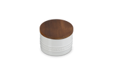 Le Creuset Signature Storage Jar with Wooden Lid In White