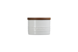 Le Creuset Signature Storage Jar with Wooden Lid In White