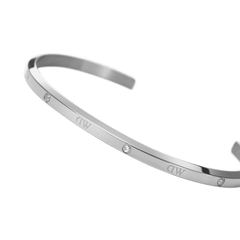 Daniel Wellington Womens Large Classic Lumine Cuff Bracelet In Silver