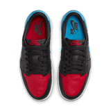 Nike Womens Air Jordan 1 Retro Low OG Sneakers In Black/Dark Powder Blue/Gym Red