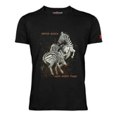 Sniper Mens Zebra T-Shirt In Black