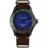 Out Of Order Mens Roma Capitale Blue Dial Leather Strap Watch In Brown