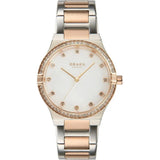 Obaku Womens Denmark Diamond Staniless Steel Watch In Silver/Gold/White Dial