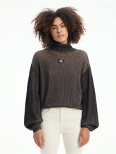 Calvin Klein J219782 Plating Chunky Roll Neck Taupe