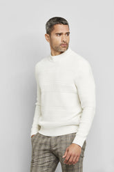 Bugatti Knit Jumper In Ecru