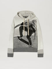 Palm Angels Jard Skater Hooded Sweater Grey/Melan