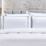 Egyptian Cotton Co Boutique Collection 400 Thread (Giorgio) Duvet Cover Set White & Duck Egg