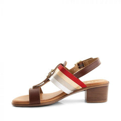 GX&Co 52293 Medium Heel Sling Back Buckle Detail Sandal