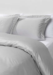 Egyptian Cotton Co T400 Duvet Cover Super King Oxford Silver