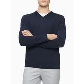 Calvin Klein Msw Merino Vneck Sweater Navy