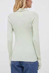 Calvin Klein J221688 Badge Roll Neck Sweater Light Green