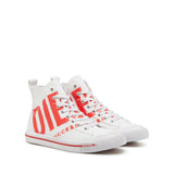Diesel Y03233P2468 Unisex S-Athos Mid X Sneakers White/Red
