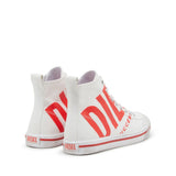 Diesel Y03233P2468 Unisex S-Athos Mid X Sneakers White/Red