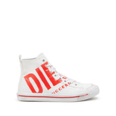 Diesel Y03233P2468 Unisex S-Athos Mid X Sneakers White/Red
