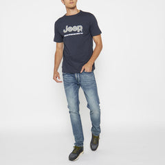 Jeep Jms23001 Mens Core Logo Tee Navy