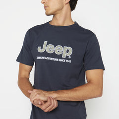 Jeep Jms23001 Mens Core Logo Tee Navy