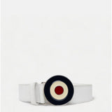 Bensherman Benb009 Target Buckle Leather Belt White