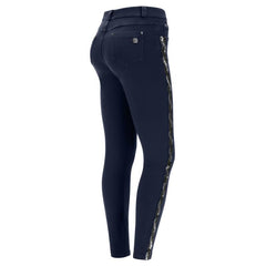 Freddy-Black-Jeans-With-An-Interwoven-Lateral-Band-In-Sequins-Blu-Navy