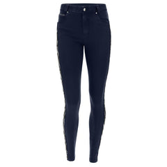 Freddy-Black-Jeans-With-An-Interwoven-Lateral-Band-In-Sequins-Blu-Navy
