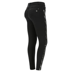 Freddy-Black-Jeans-With-An-Interwoven-Lateral-Band-In-Sequins-Black