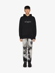 Givenchy Reverse Logo Fleece Hoodie in Black