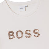 Boss J15430 Kids Short Sleeve T Shirt Off White