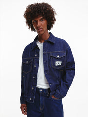 Calvin Klein J321269 Genderless Padded Denim Jacket Denim