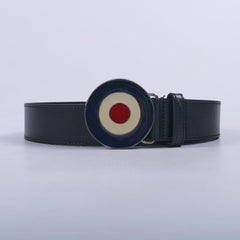 Bensherman Benb009 Target Buckle Leather Belt Black