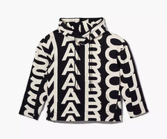 Marc Jacobs The Monogram Oversized Hoodie In Black Ivory