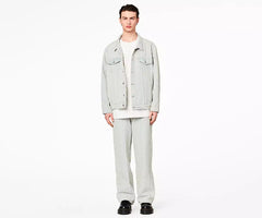Marc Jacobs The Monogram Denim Jacket In Ice Blue