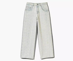 Marc Jacobs The Monogram Denim Pant In Ice Blue